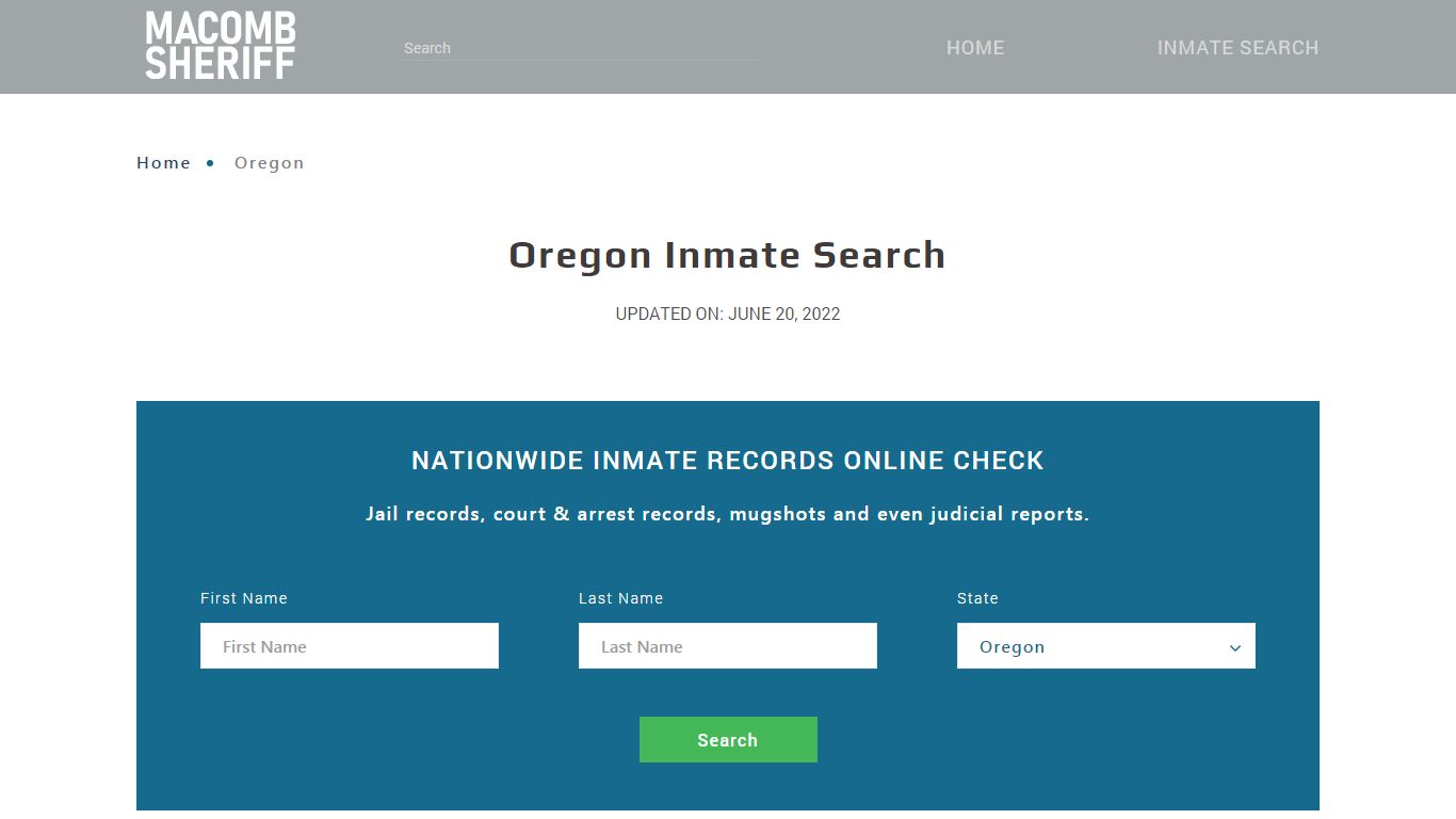 Oregon Inmate Search – Oregon Department of Corrections Offender Lookup